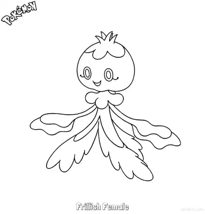 Free printable Frillish Female Coloring Page - Free Printable Pokemon Coloring Sheets coloring page